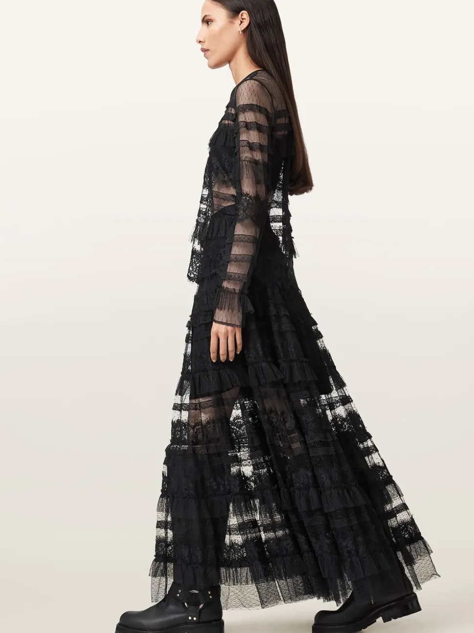 AllSaints Arlea Tulle Skirt