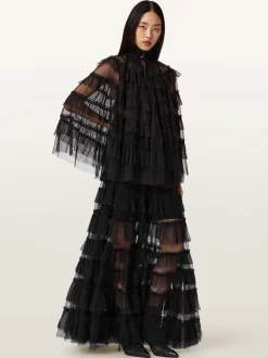 AllSaints Aude Ruffle Cape