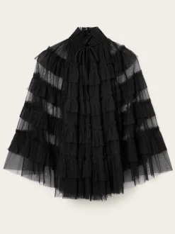AllSaints Aude Ruffle Cape