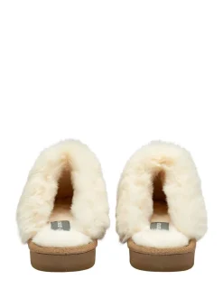 Animal - Dunlop Faux Suede Mule Slippers Fur Collar