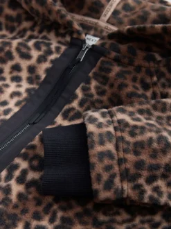 Animal - Fleece met korte rits en borgvoering