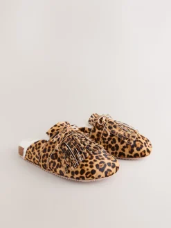 Animal - Fringe Mule Footbed Slippers