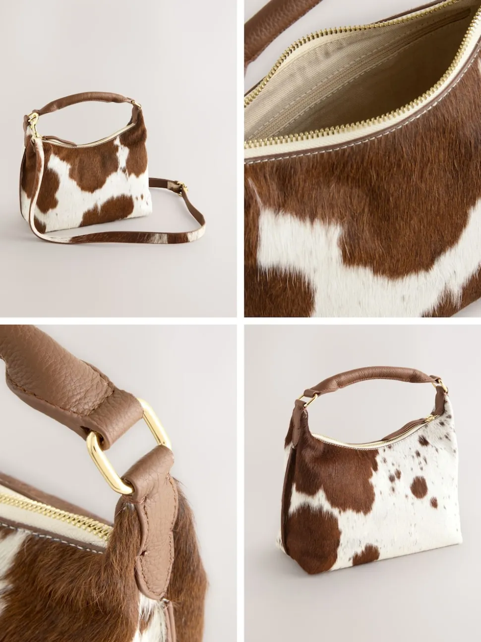 Animal - Leather Scooped Hand Held Bag