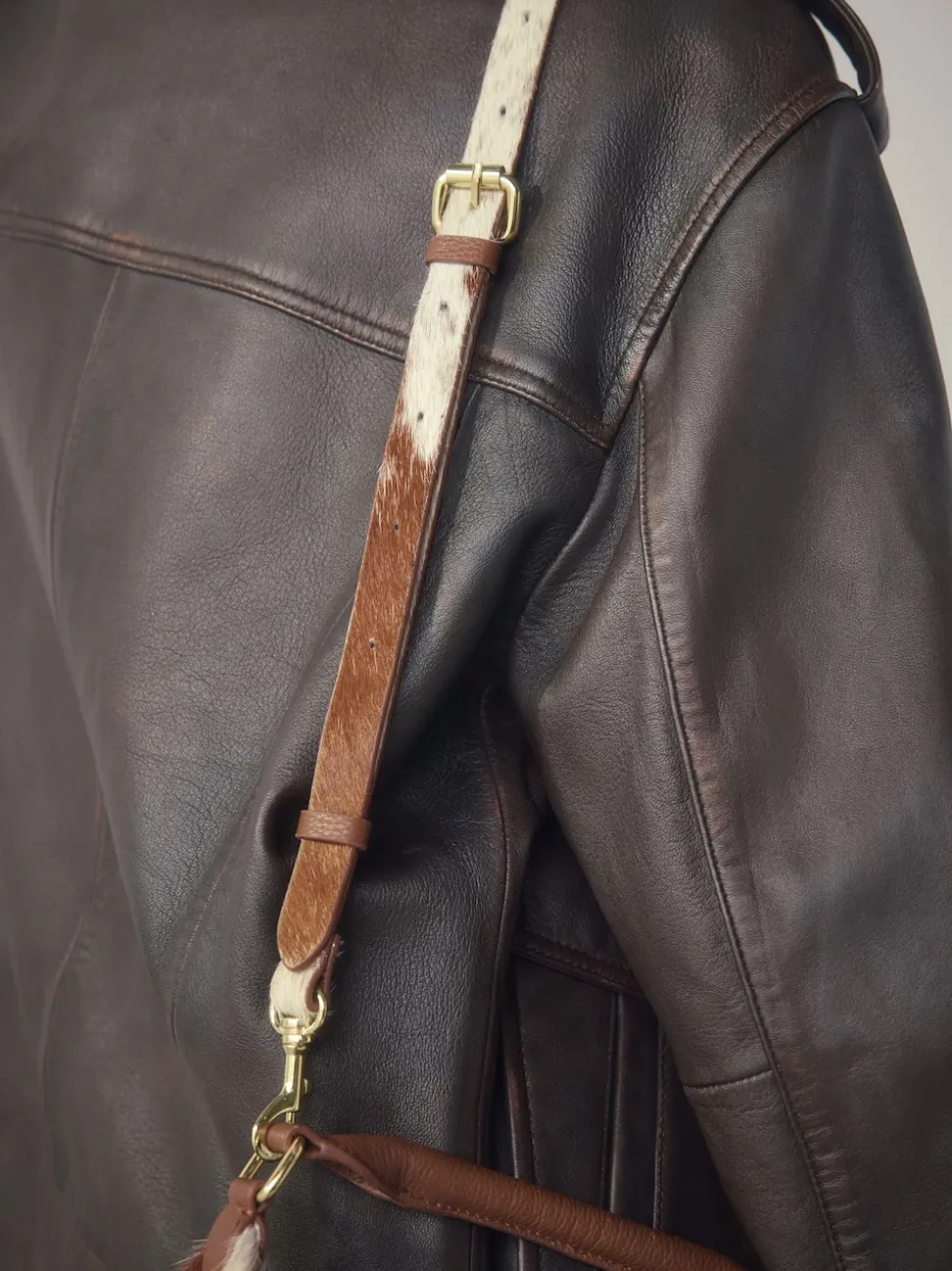 Animal - Leather Scooped Hand Held Bag