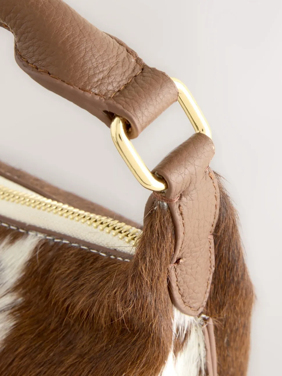 Animal - Leather Scooped Hand Held Bag