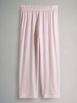 Animal/roze - The Set 2 Pack Polyester Viscose Blend Pyjama's met doorlopende knoopsluiting en bies