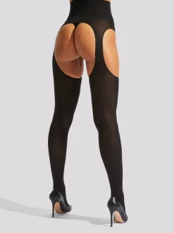 Ann Summers High Waisted Crotchless Glossy Tights