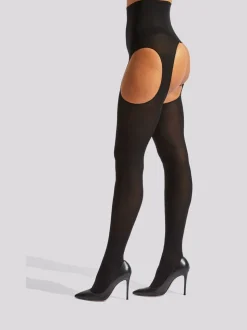 Ann Summers High Waisted Crotchless Glossy Tights