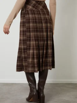 Another Sunday Check Buckle Detail Midi Dress