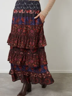 Another Sunday Floral Tiered Maxi Skirt