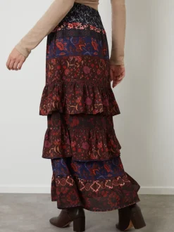 Another Sunday Floral Tiered Maxi Skirt
