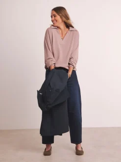 Anthology By JD Williams Premium Ribbed High Collar Modal Sweatshirt