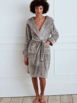 Antraciet - Chelsea Peers - Fleece badjas