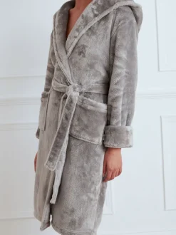 Antraciet - Chelsea Peers - Fleece badjas