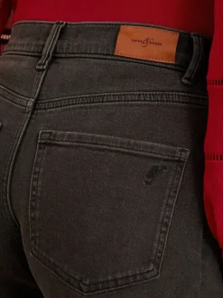 Antraciet - Love & Roses Barrel jeans