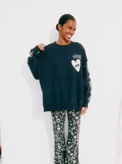 Antraciet - Never Fully Dressed Embroidered Sweatshirt