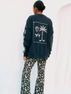 Antraciet - Never Fully Dressed Embroidered Sweatshirt
