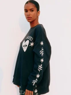 Antraciet - Never Fully Dressed Embroidered Sweatshirt