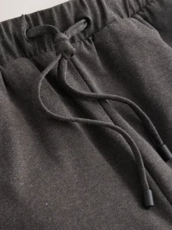 Antraciet - Wide Leg Jersey Joggers