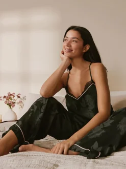 B by Ted Baker Black Jacquard Floral Cami Pyjamas