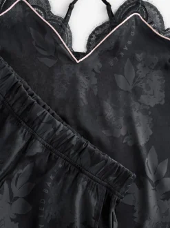 B by Ted Baker Black Jacquard Floral Cami Pyjamas