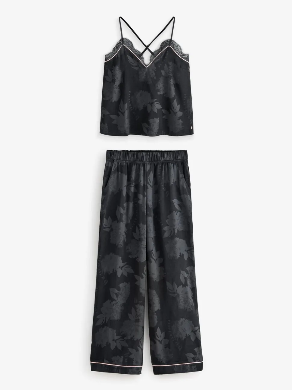 B by Ted Baker Black Jacquard Floral Cami Pyjamas