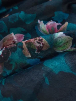 B by Ted Baker Blauwgroene knusse bloemenbadjas