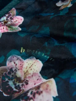 B by Ted Baker Blauwgroene knusse bloemenbadjas