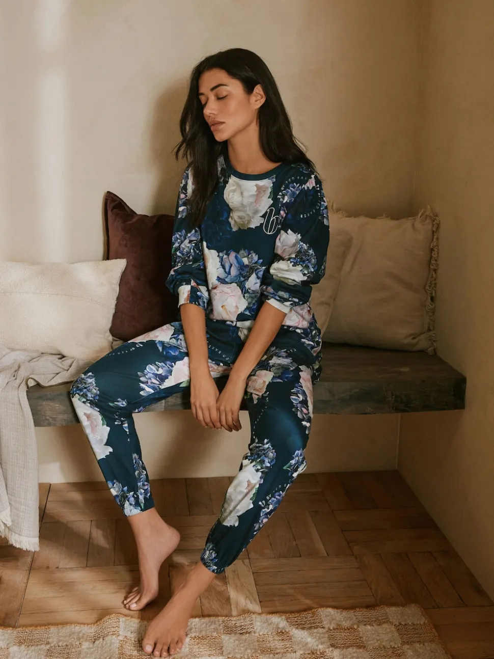 B by Ted Baker Blue Floral Twosie Pyjamas