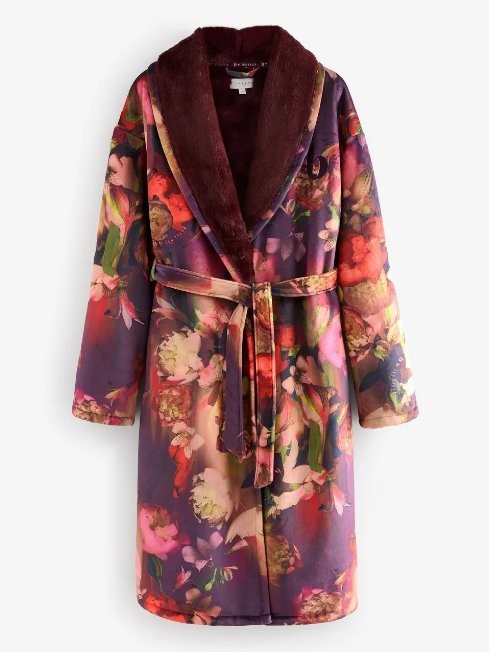 B By Ted Baker bordeauxrode comfortabele kamerjas