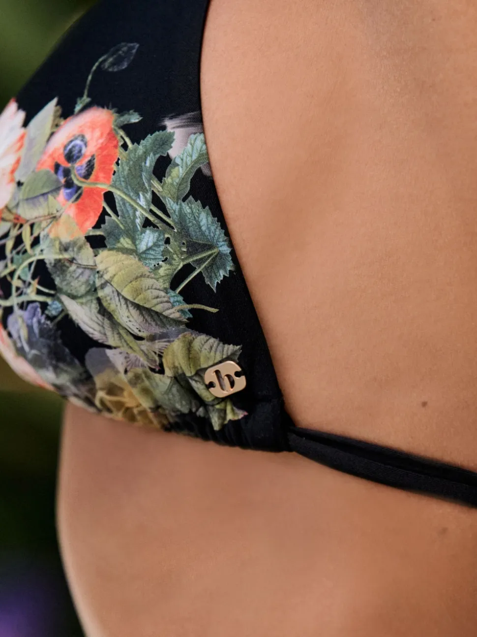B by Ted Baker Koi Triangle Black Bikini Top