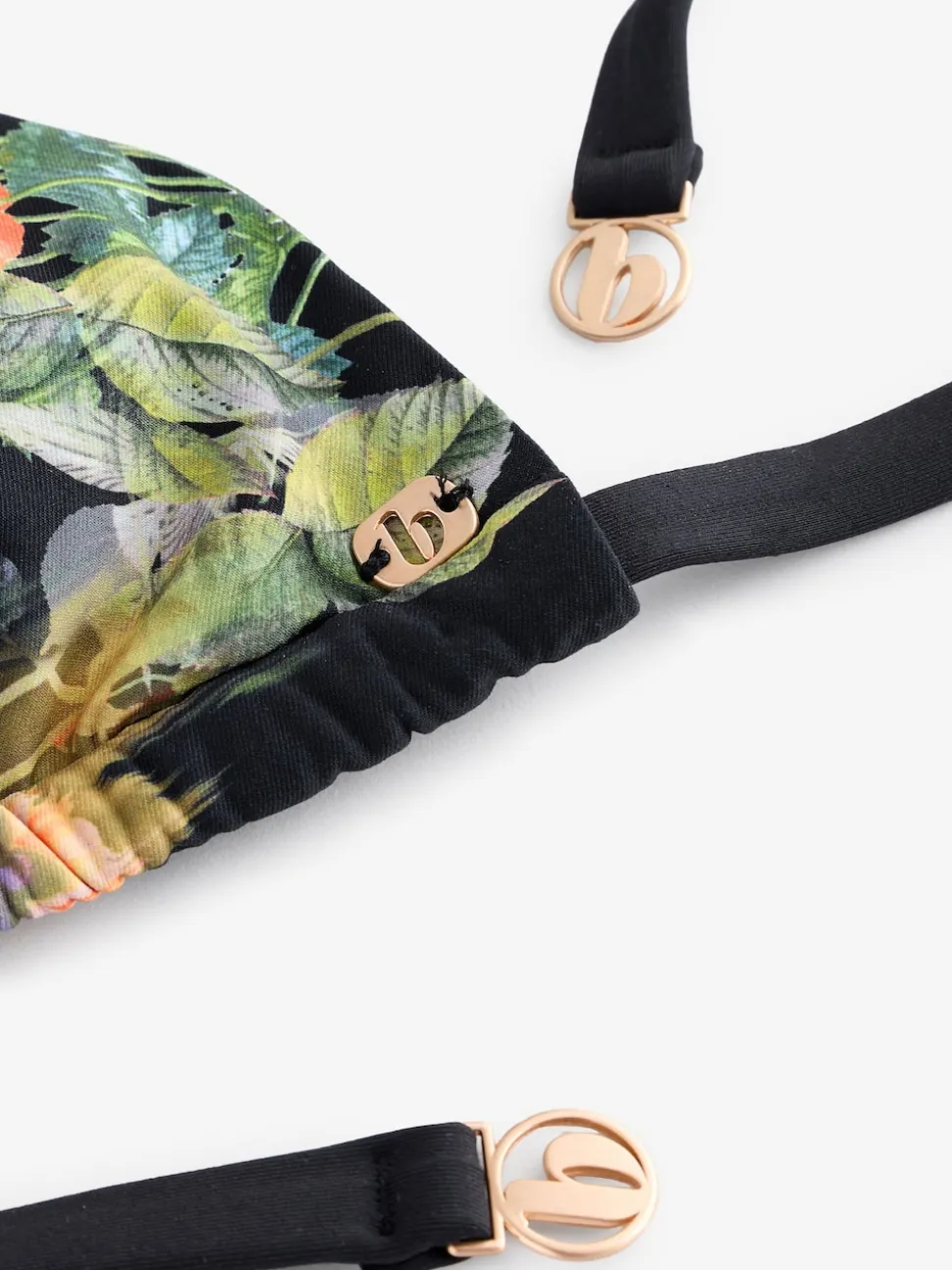 B by Ted Baker Koi Triangle Black Bikini Top