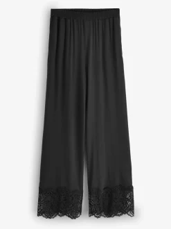 B by Ted Baker Modal Lace Trim Black Pyjamas Set