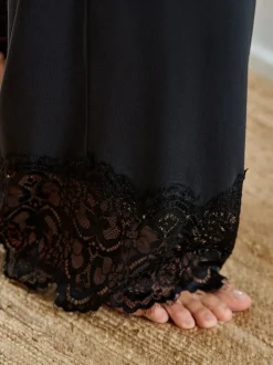 B by Ted Baker Modal Lace Trim Black Pyjamas Set