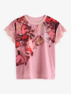B by Ted Baker Pink Floral Satin Jersey Pyjamas