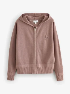 B by Ted Baker Pink Knit Zip Through Loungewear Set