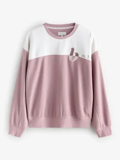 B by Ted Baker Pink Ottoman Rib Lounge Top