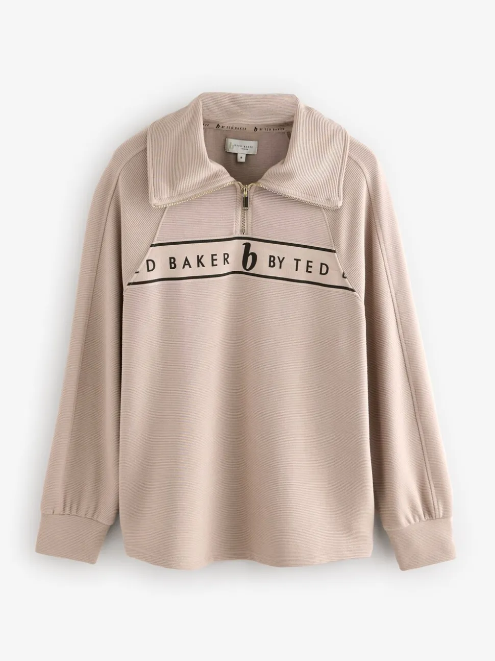 B by Ted Baker roze geribbelde loungetop met kwartrits