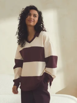 B by Ted Baker rugbytop met rode strepen