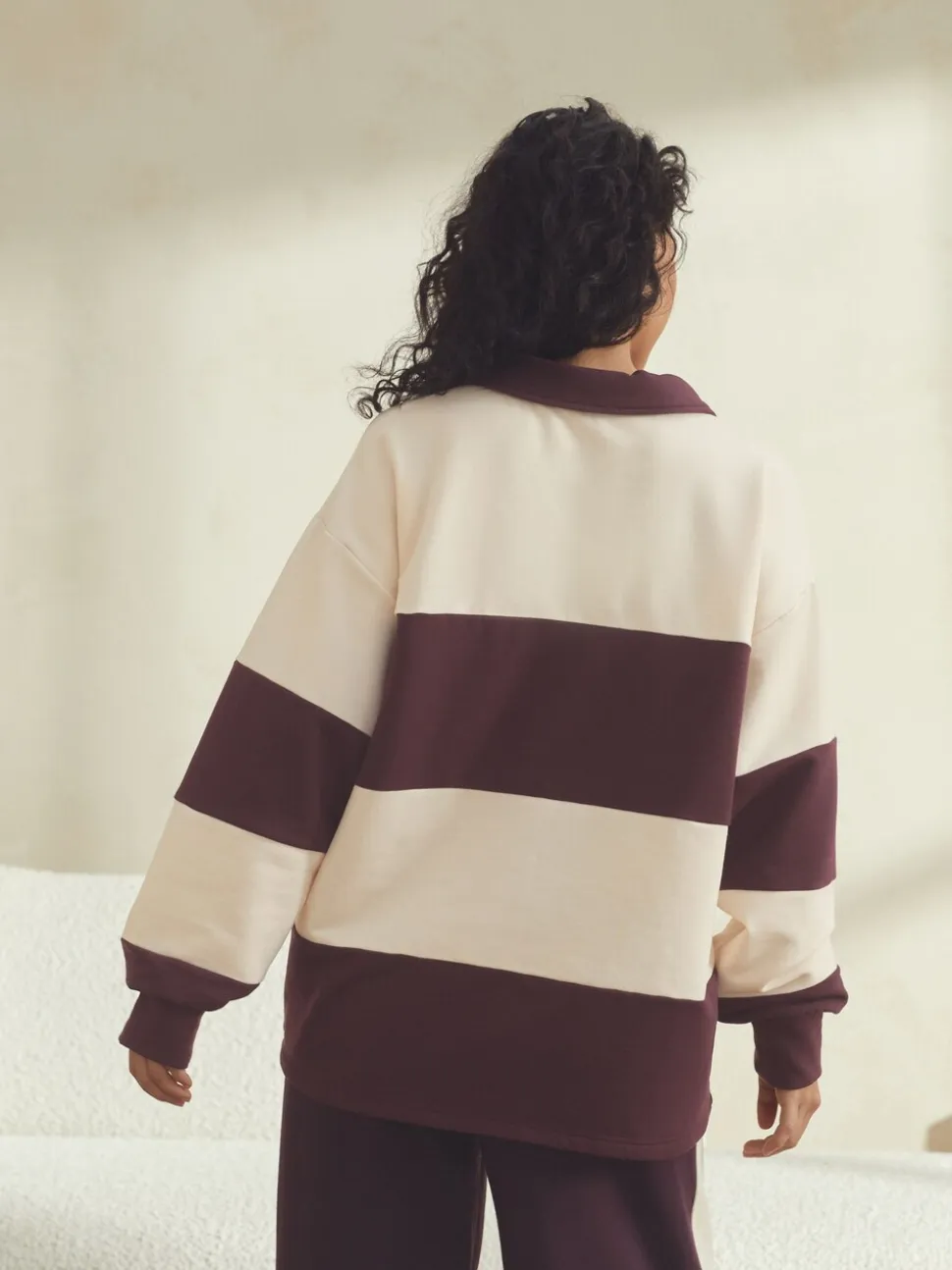 B by Ted Baker rugbytop met rode strepen
