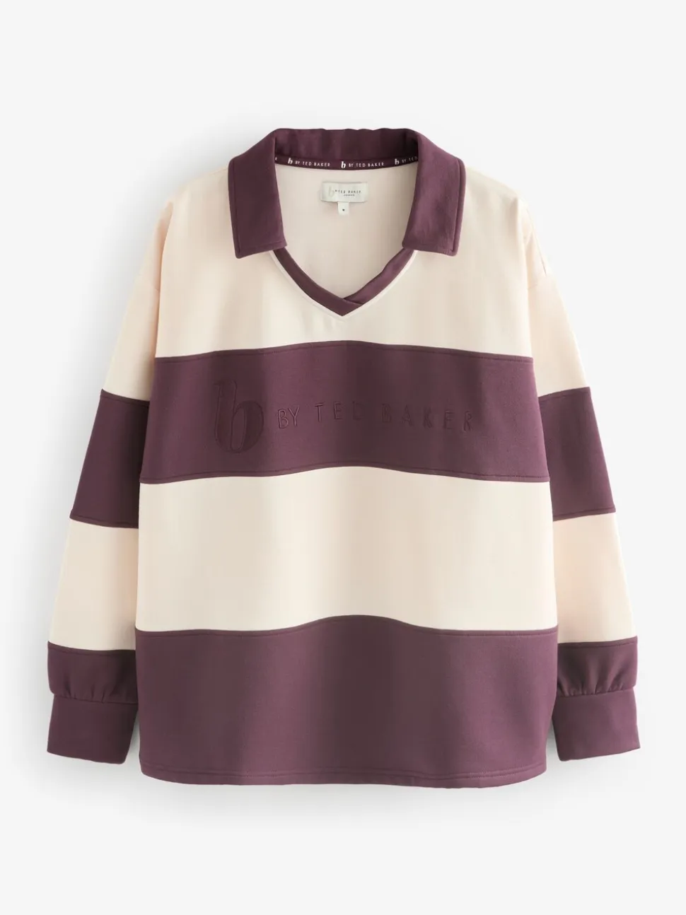 B by Ted Baker rugbytop met rode strepen