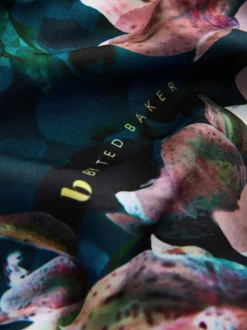B by Ted Baker Teal Blue Floral Satin Jersey Pyjamas