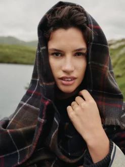 Barbour® Tartan Montieth Serape Cape