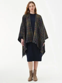 Barbour® Tartan Montieth Serape Cape