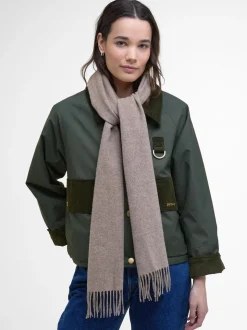 Beige - Barbour® geweven sjaal van lamswol