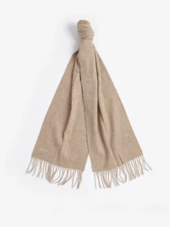 Beige - Barbour® geweven sjaal van lamswol