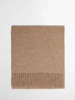 Beige - Barbour® geweven sjaal van lamswol