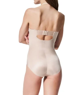 Beige - SPANXshape™ Suit Your Fancy Strapless Cupped Briefs Bodysuit