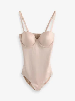 Beige - SPANXshape™ Suit Your Fancy Strapless Cupped Briefs Bodysuit