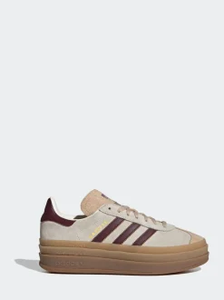 Beige/rood - adidas Originals Gazelle Bold W Trainers
